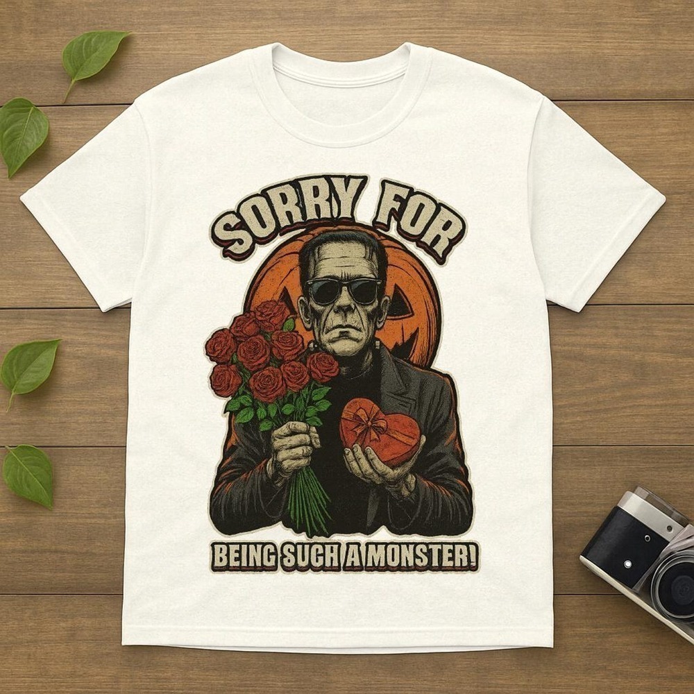 Sorry For Being Such A Monster Funny Halloween Quote White T-Shirt